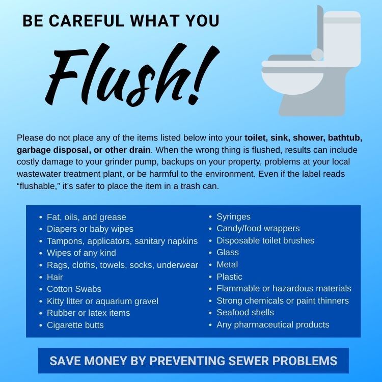 Be careful what you flush